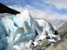 Jarosaw Prugar na morenie bocznej lodowca Fobergsstols – zejcie z lodowca Jostedal