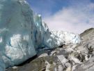 Czoo lodowca Fobergsstols - boczny jzor lodowca Jostedal