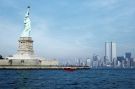 Statua Wolnoci i panorama Manhattanu z WTC
